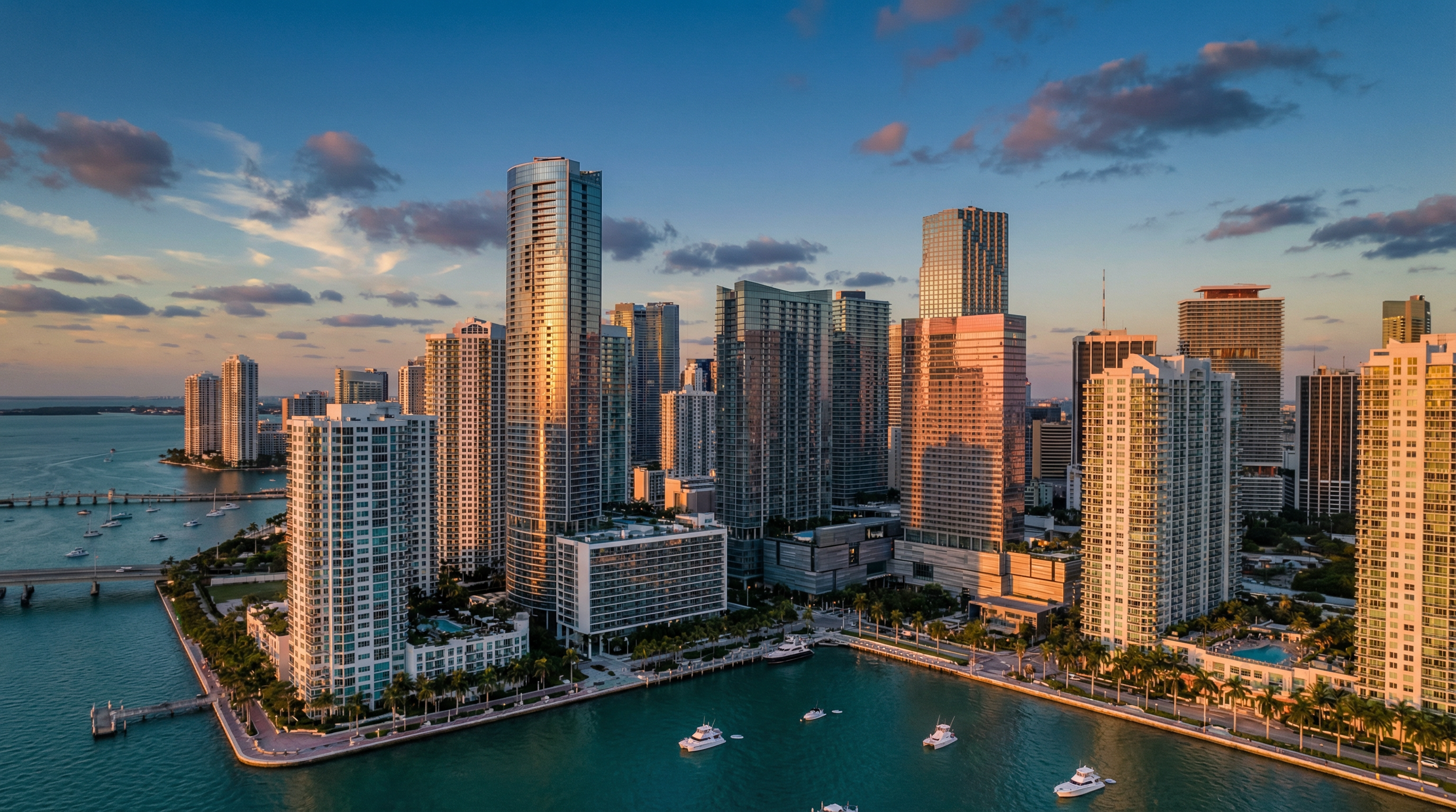 Miami Skyline at Sunset